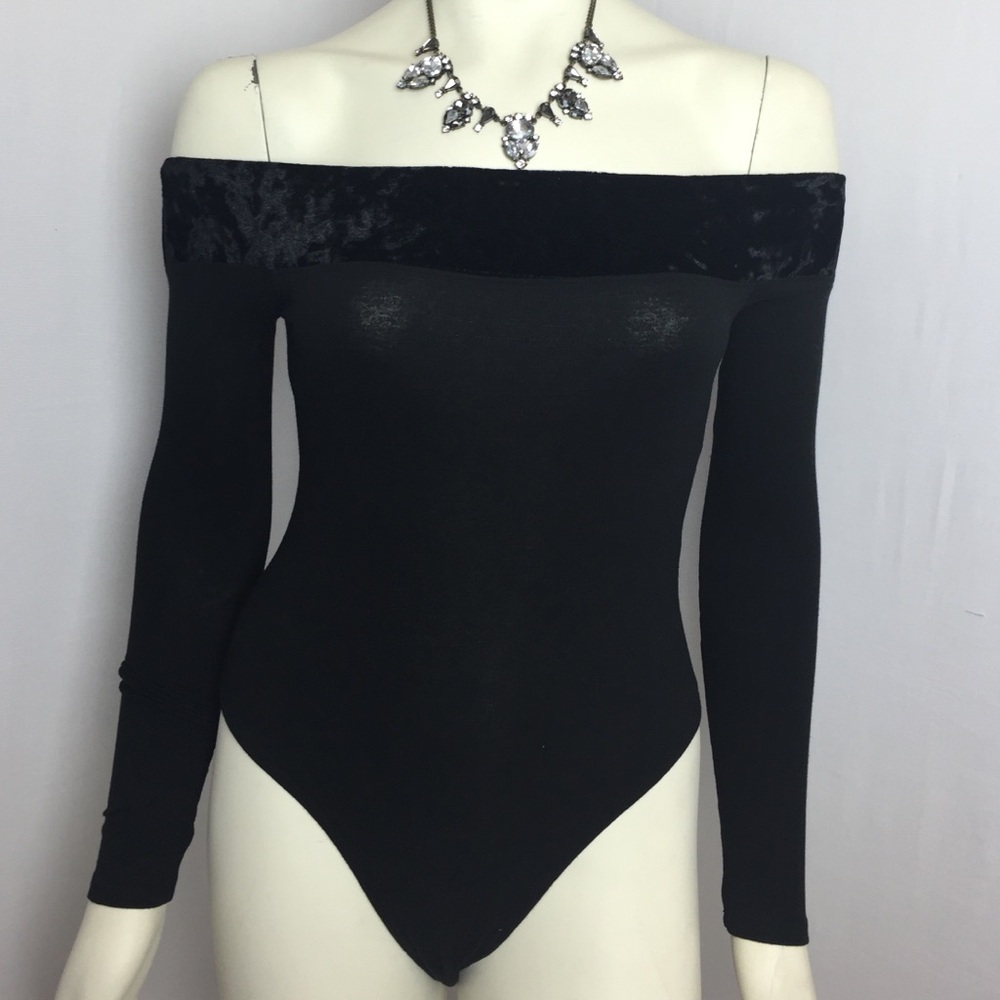 Nasty Gal Black Off-Shoulder Bodysuit